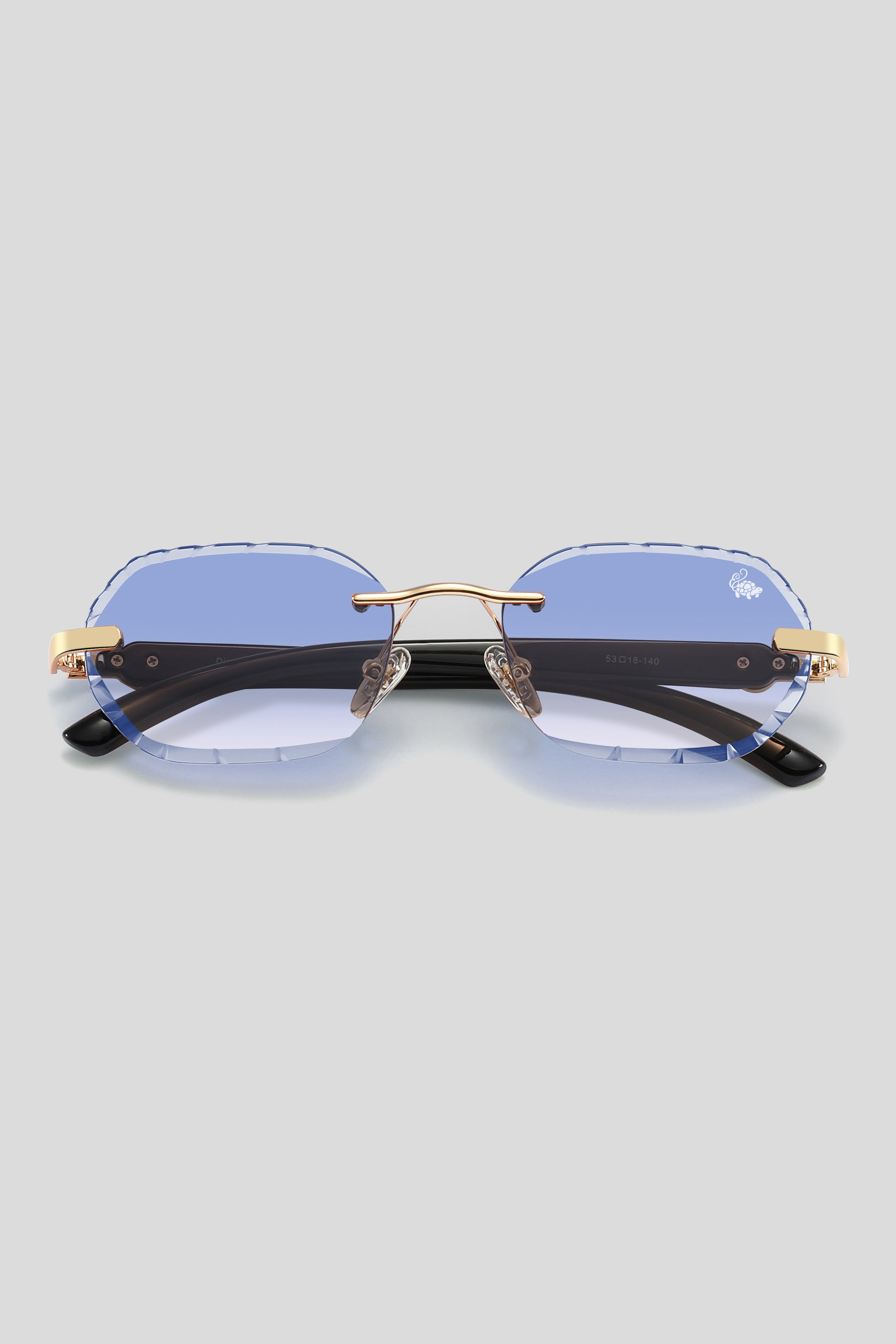 Willow Blue Black Sunglasses - Diamond Cut - Belvoir&Co display picture 3