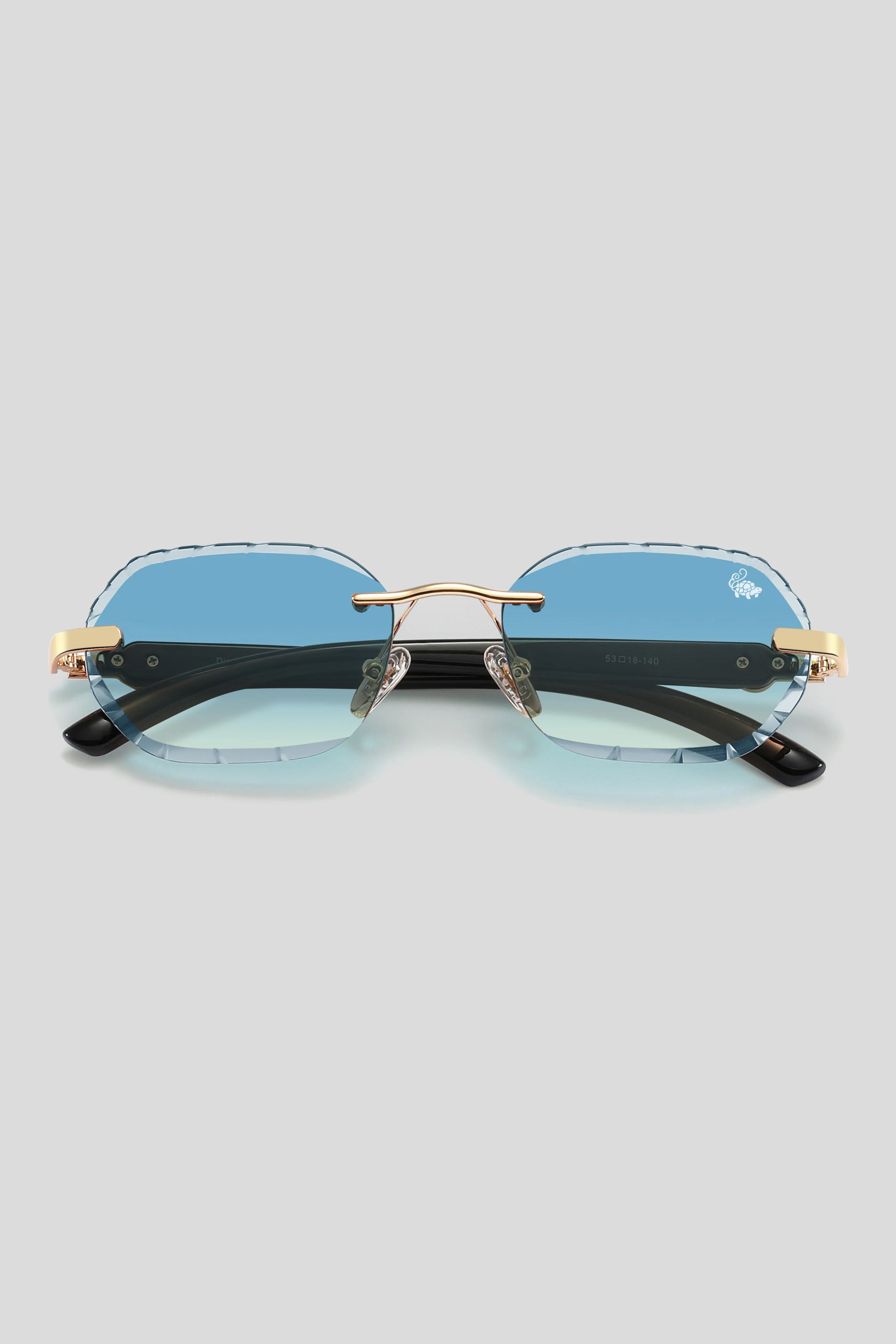 WILDFOX Madame Rimless Blue & Gold Ombré Sunglasses 0VO4342S__280_80__P21__shad__q  main image 4