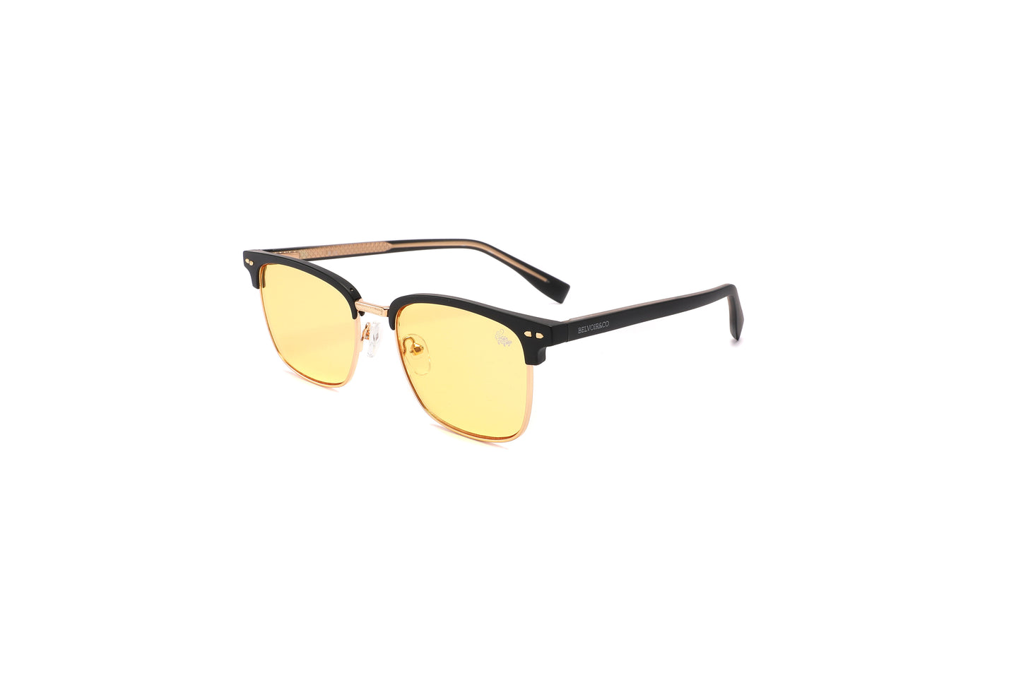 Clubmaster Black | Yellow Anti Blue