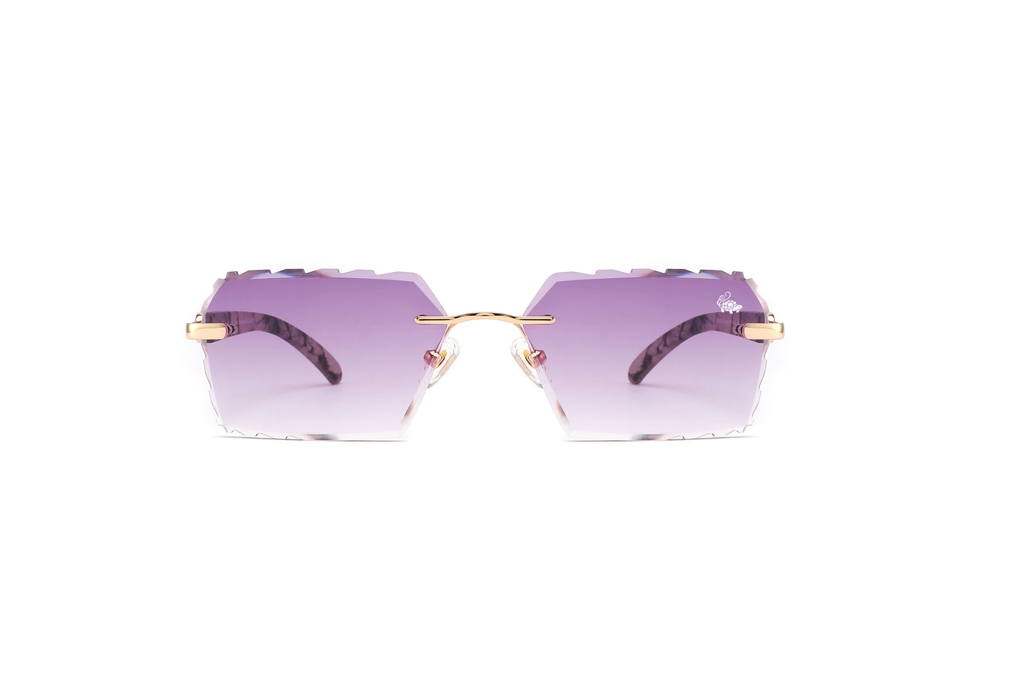 Diamond Cut Kennedy White Marble | Purple