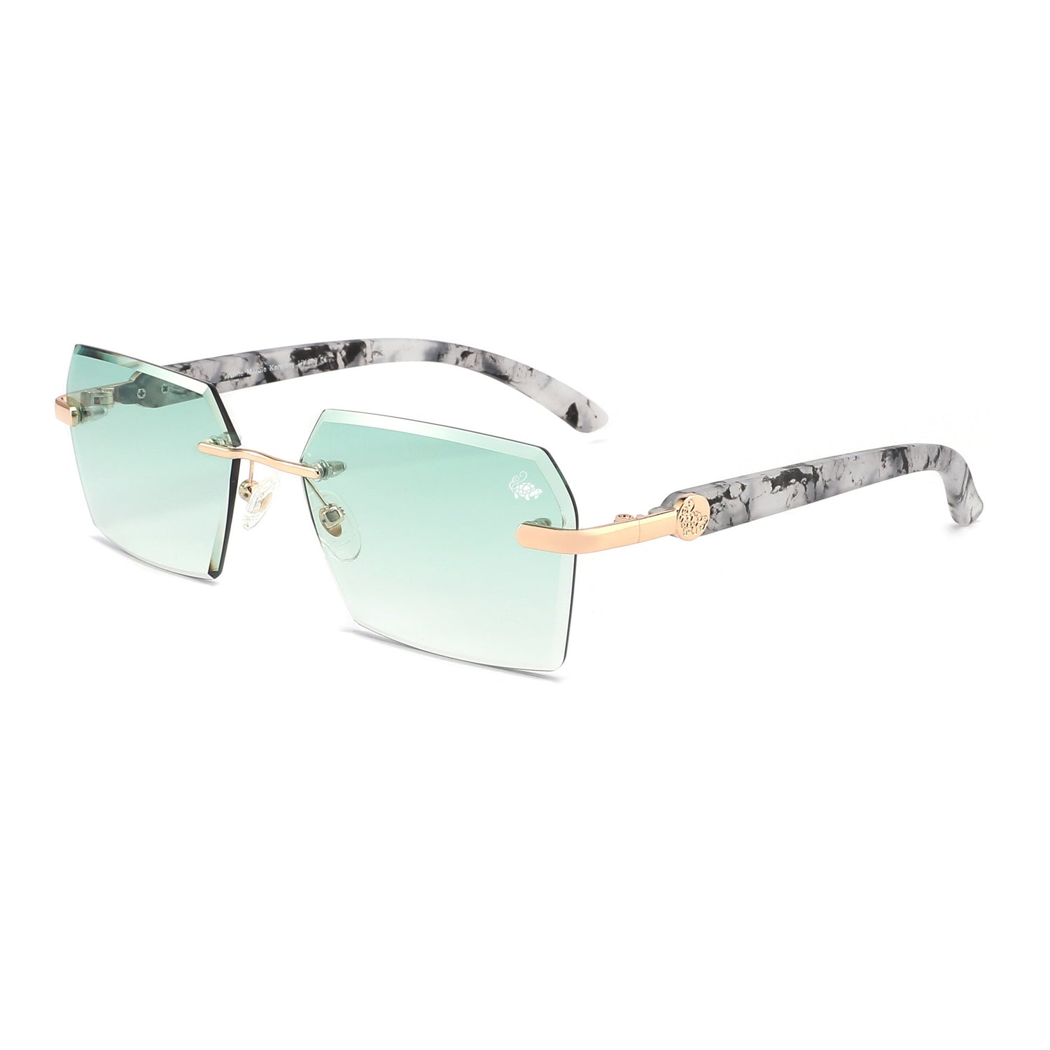 Kennedy White Marble Gold | Green