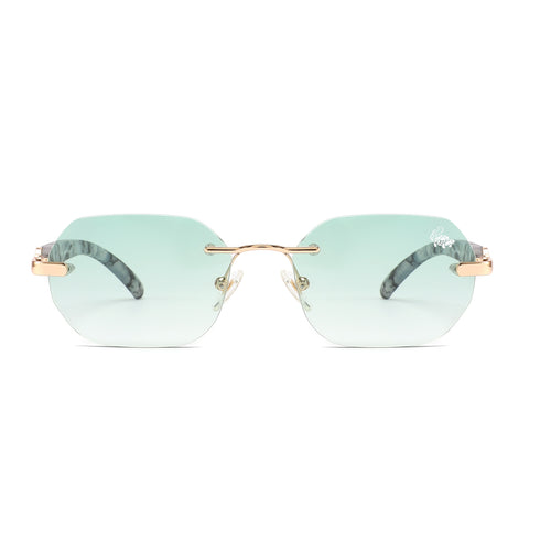 Willow White Marble Gold | Green