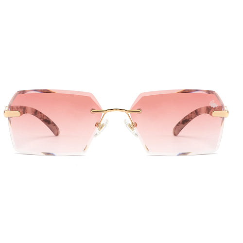 Kennedy White Marble Gold | Burnt Red