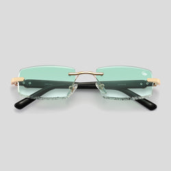 Diamond Cut Mabel Green | Black