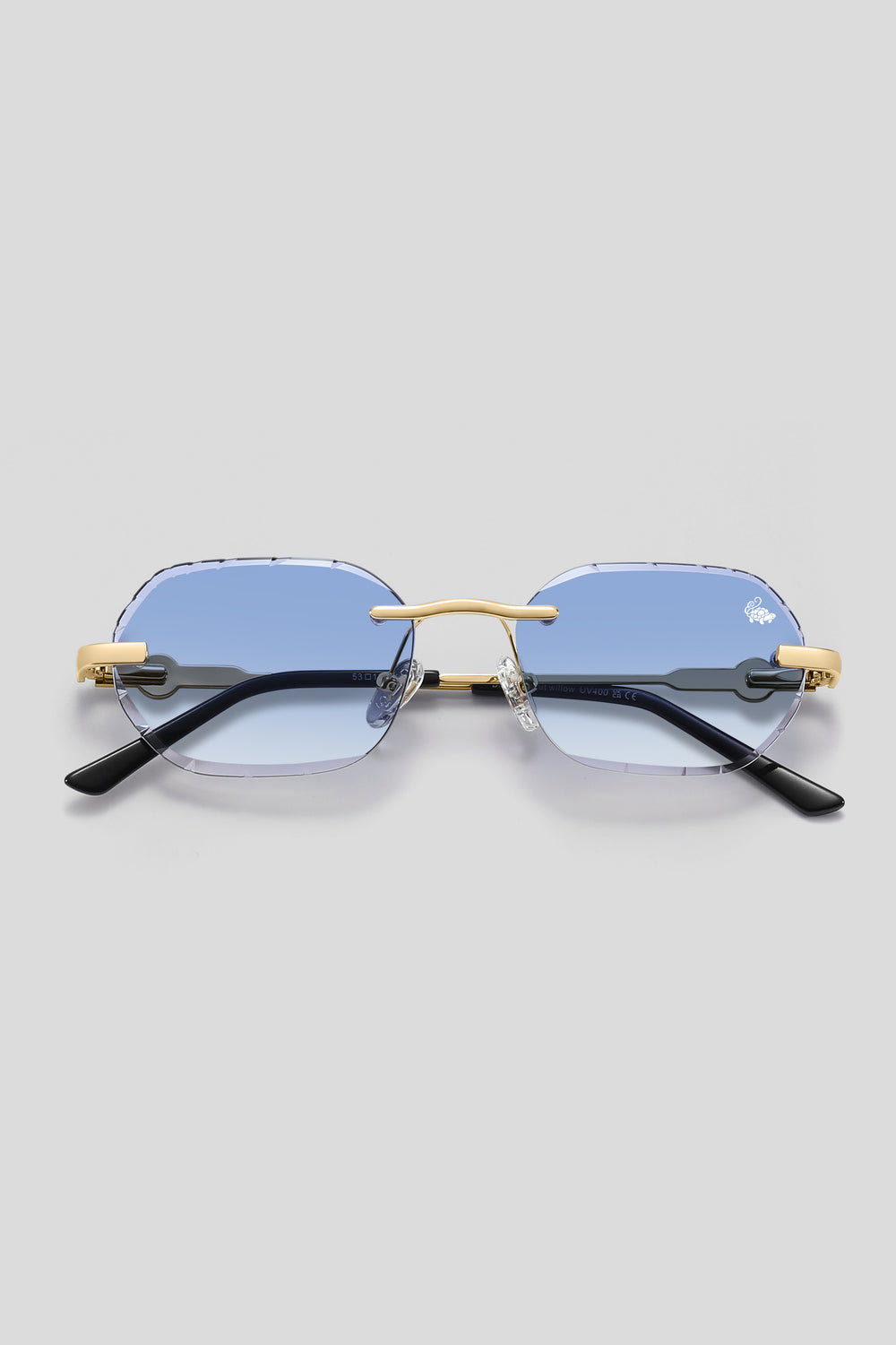 Diamond Cut Willow Blue | Gold