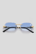 Diamond Cut Willow Blue | Gold