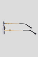 Diamond Cut Willow Blue | Gold