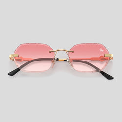 Diamond Cut Willow Burnt Red | Gold