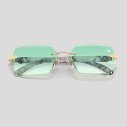 Diamond Cut Kennedy White Marble | Green