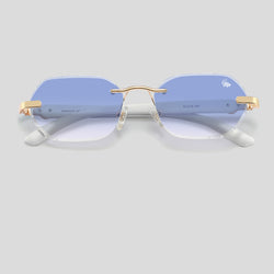 Diamond Cut Willow Blue | White