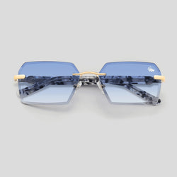 Kennedy White Marble Gold | Blue