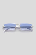 Diamond Cut Mabel Blue Silver | White