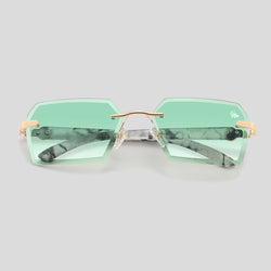 Kennedy White Marble Gold | Green
