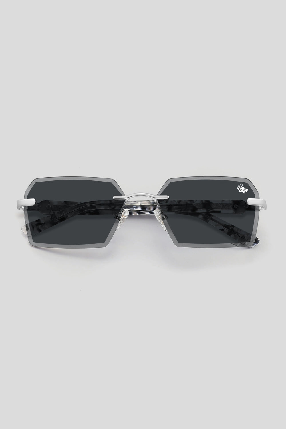 Kennedy White Marble Silver | Black