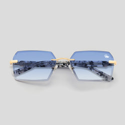 Kennedy White Marble Gold | Blue