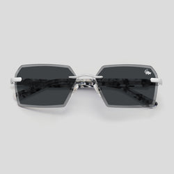 Kennedy White Marble Silver | Black