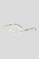 Hustler White Marble Anti Blue | Gold