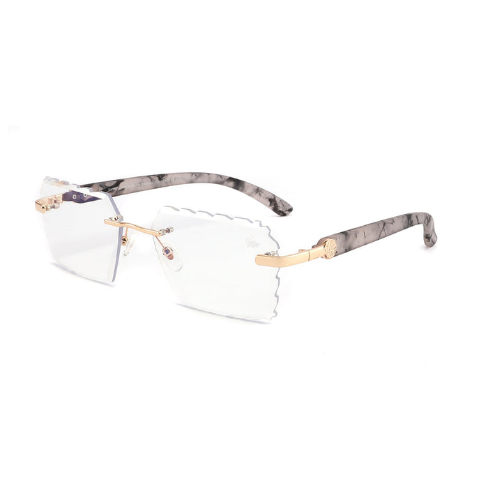 Diamond Cut Kennedy White Marble Gold | Anti Blue