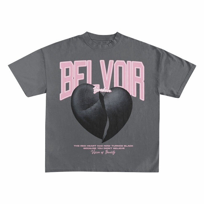 Broken Heart T-Shirt Grey