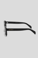 Belvoir&Co Shield Gloss Black Smoke flat-top aviator sunglasses