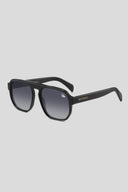 Belvoir&Co Shield Gloss Black Smoke flat-top aviator sunglasses
