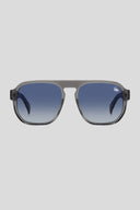 Belvoir&Co Shield Smoke Blue flat-top aviator sunglasses