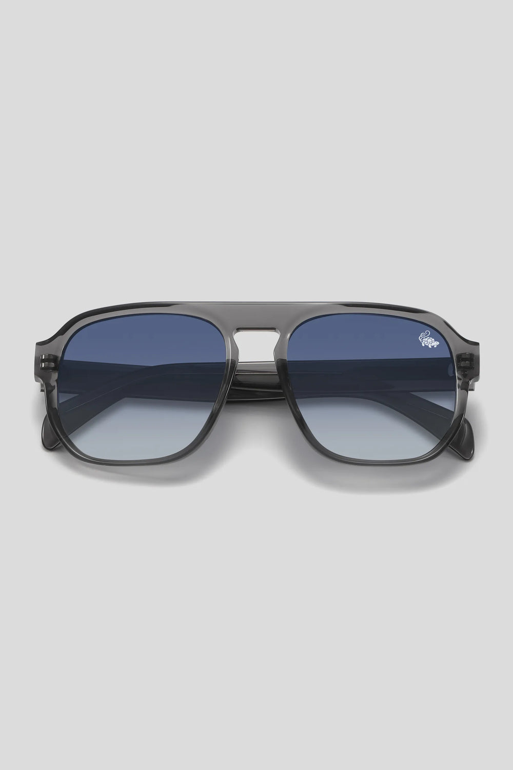 Belvoir&Co Shield Smoke Blue flat-top aviator sunglasses
