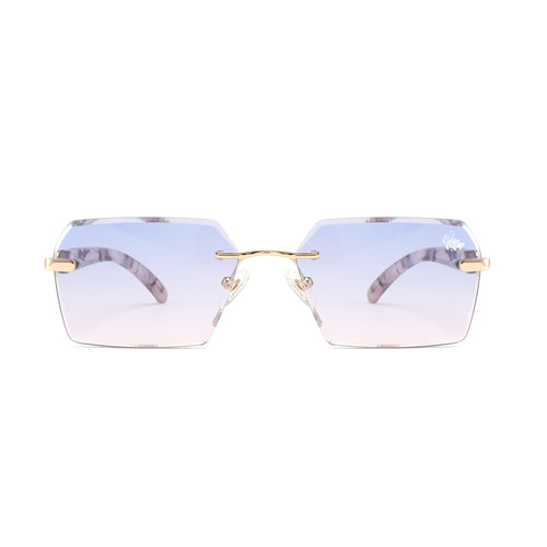 Kennedy White Marble Gold | Blue