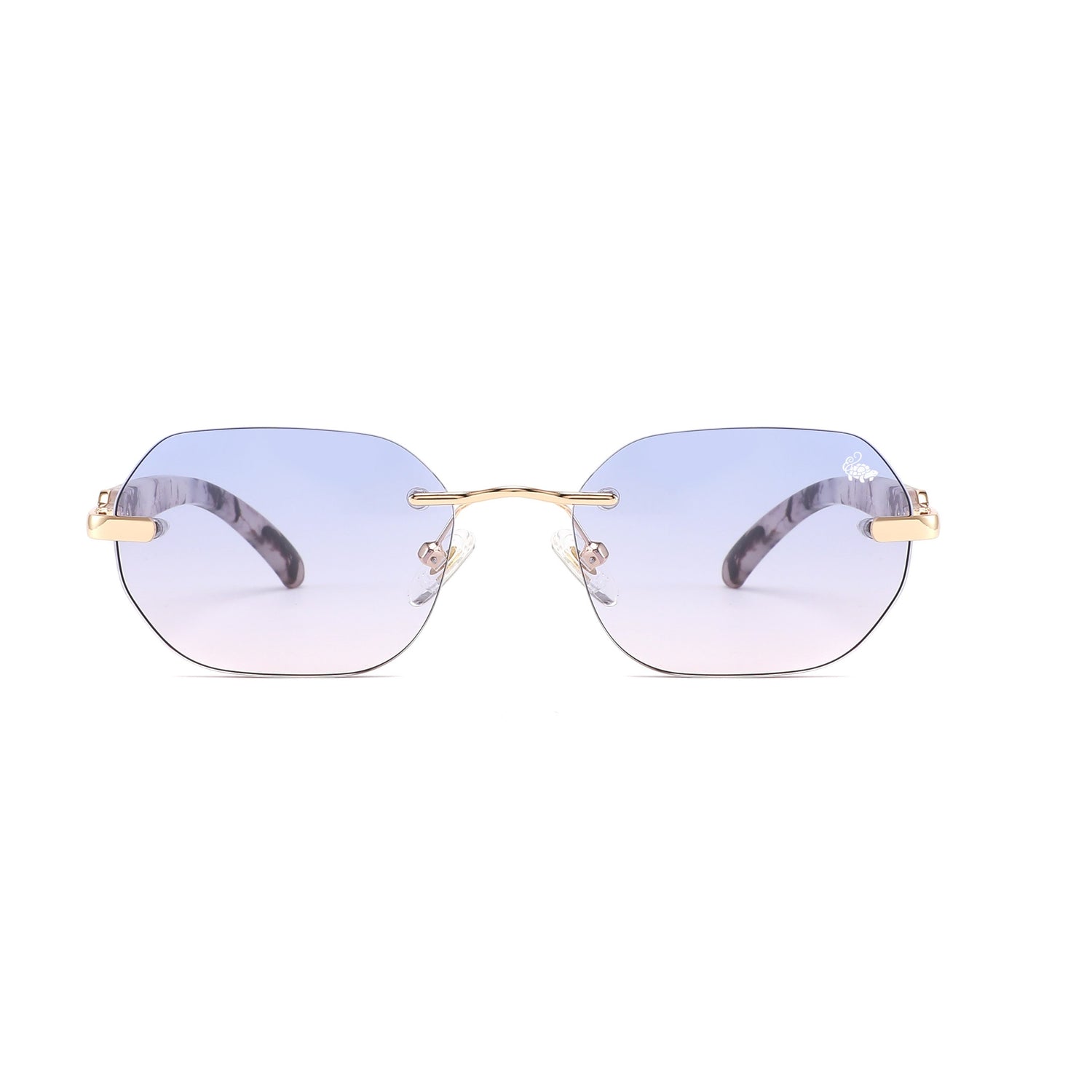 Willow White Marble Gold | Blue